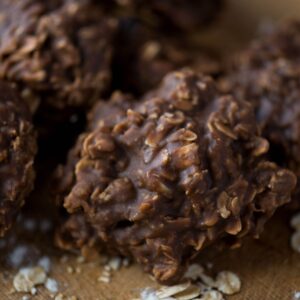 Chocolate Peanut Butter No-Bake Cookies